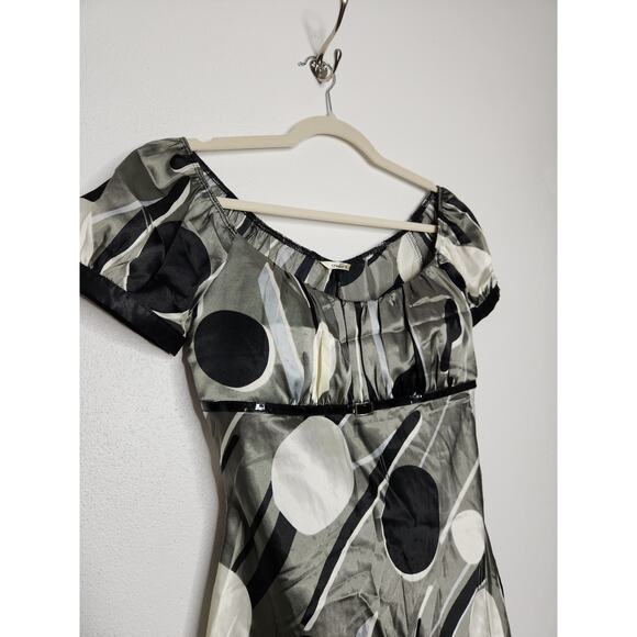 Vintage y2k Studio Y Peplum Office Siren Fairy Grunge Polka Dot Shirt Satin - Picture 5 of 7